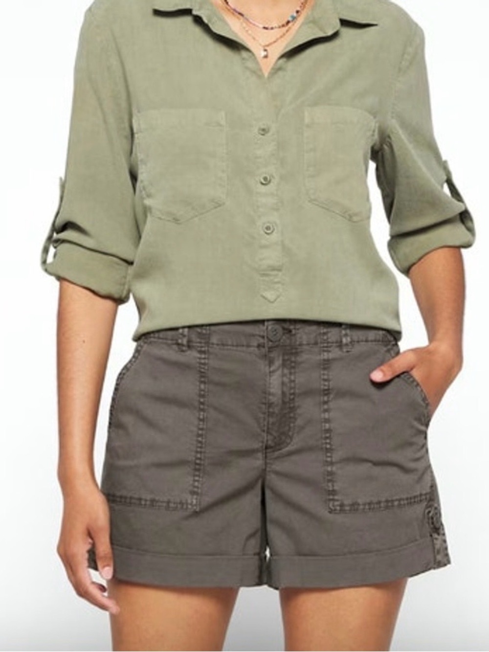 SANCTUARY Terrain Squad Cargo Gray Shorts SIZE 25